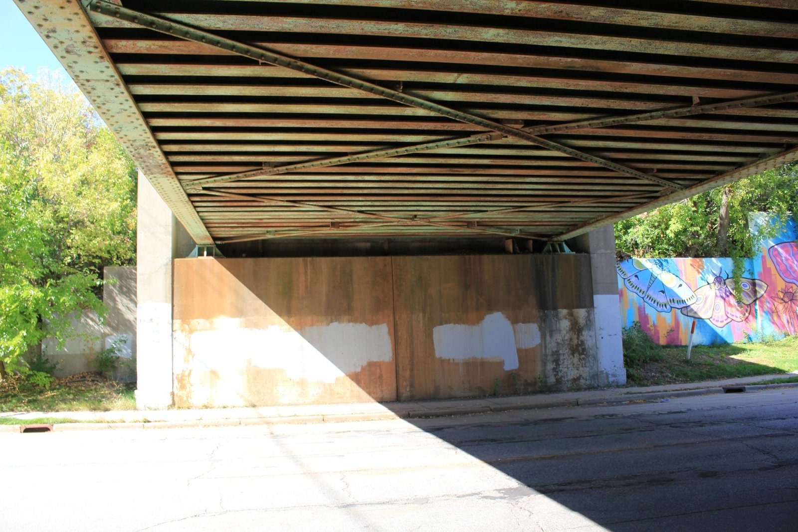 Under bridge